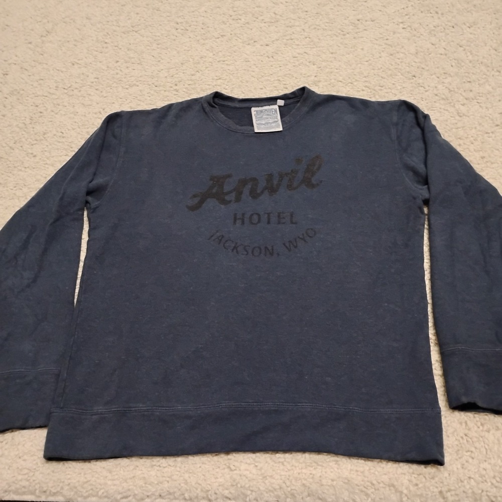 Jungmaven Sweatshirt Mens Large Blue Hemp Crew Anvil Pullover Organic Hotel USA